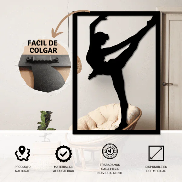 Bailarina – cuadro metálico IzarFab