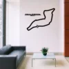 Cuadro metálico del circuito de Imola (Italia) en acero negro