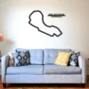 Cuadro metálico del circuito de Melbourne (Australia) en acero negro