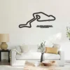 Cuadro metálico del circuito de Nürburgring (Alemania) en acero negro