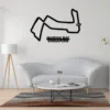 Cuadro metálico del circuito de Marina Bay (Singapur) en acero negro