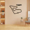 Cuadro metálico del circuito de Spielberg (Austria) en acero negro