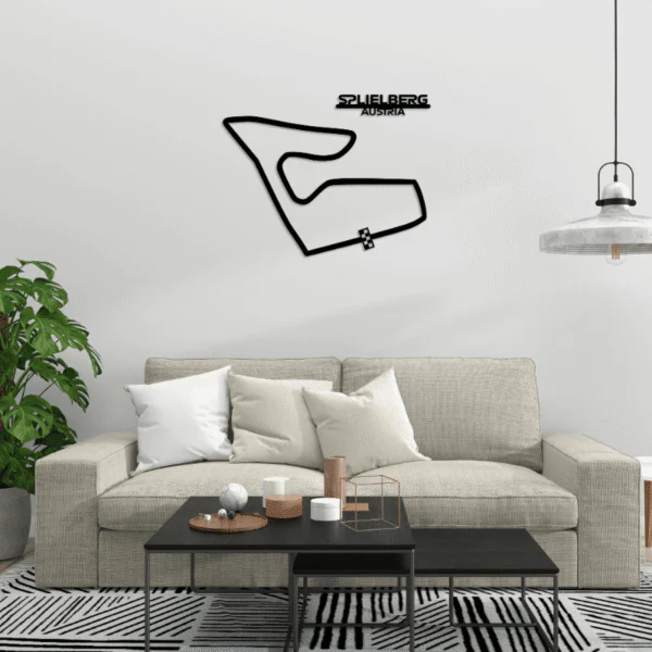 Cuadro metálico del circuito de Spielberg (Austria) en acero negro – foto 2