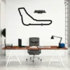 Cuadro metálico del circuito de Monza (Italia) en acero negro
