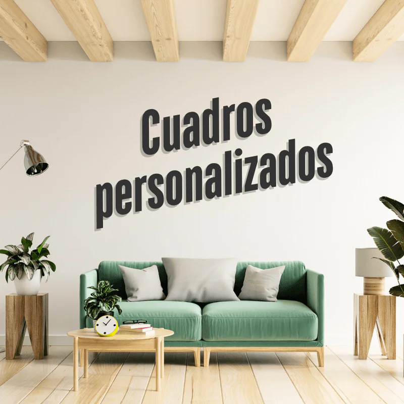 Cuadro metálico personalizado en un salón