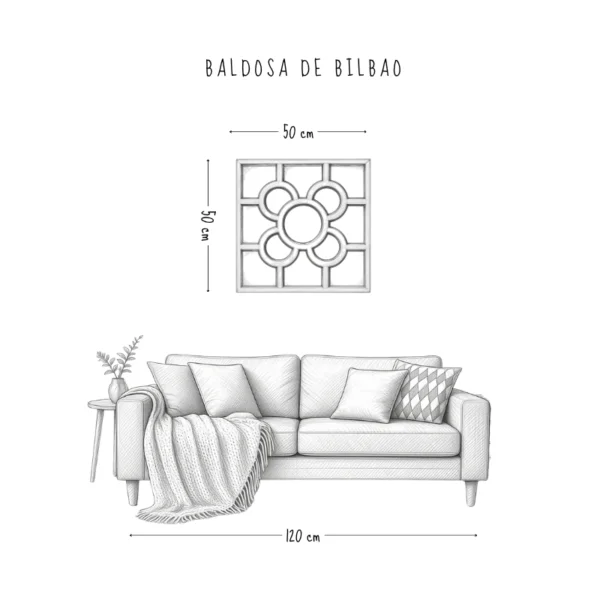 Baldosa Bilbao – cuadro metálico IzarFab