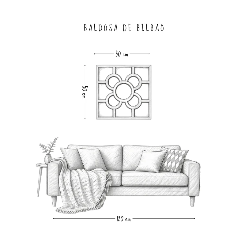 Baldosa Bilbao – cuadro metálico IzarFab