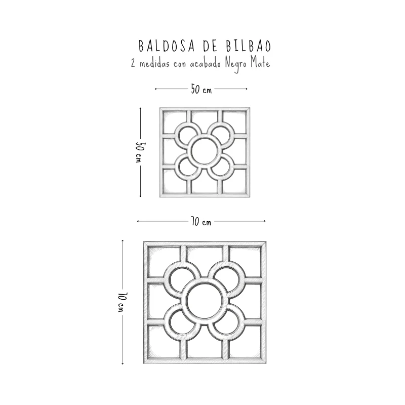 Baldosa Bilbao – cuadro metálico IzarFab