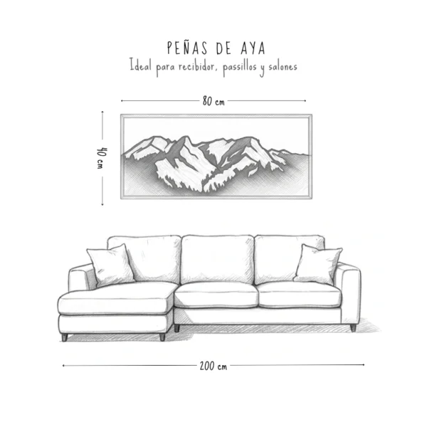Peñas de Aya – cuadro metálico IzarFab