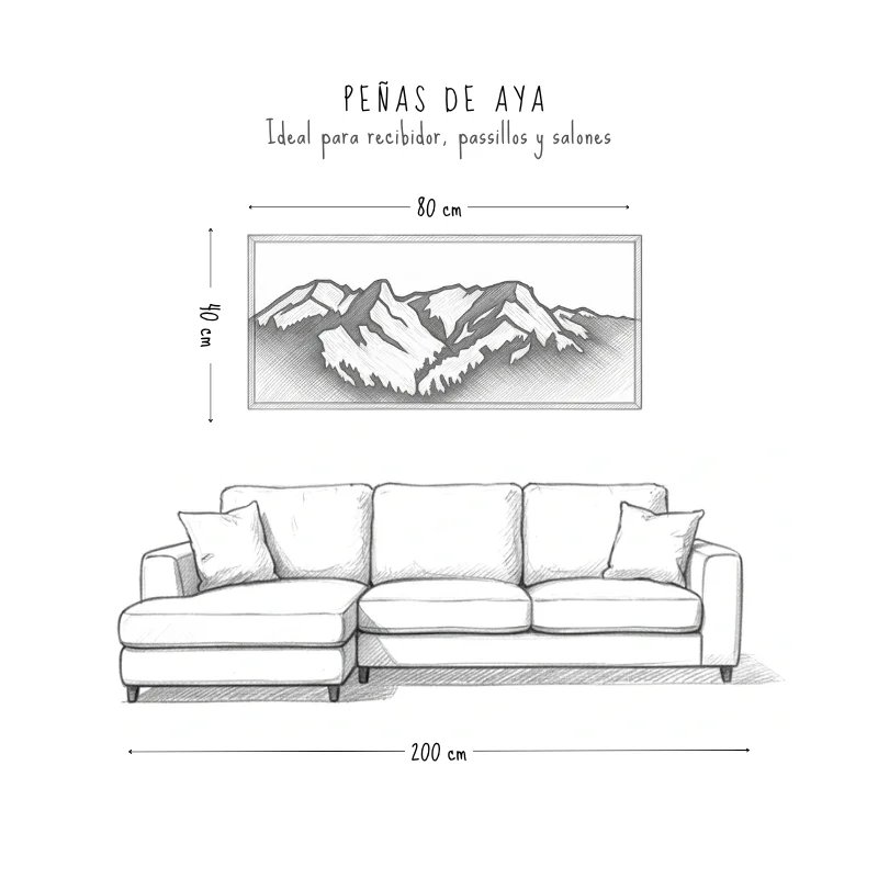 Peñas de Aya – cuadro metálico IzarFab
