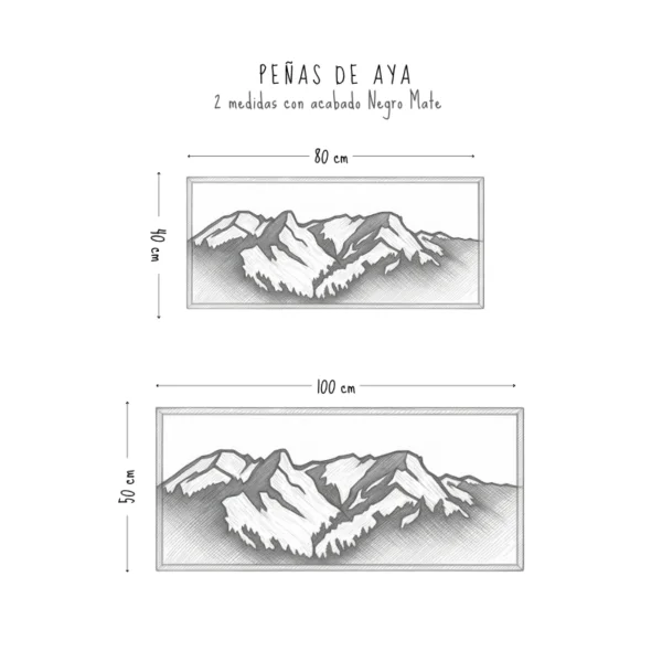 Peñas de Aya – cuadro metálico IzarFab