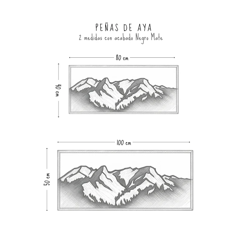 Peñas de Aya – cuadro metálico IzarFab